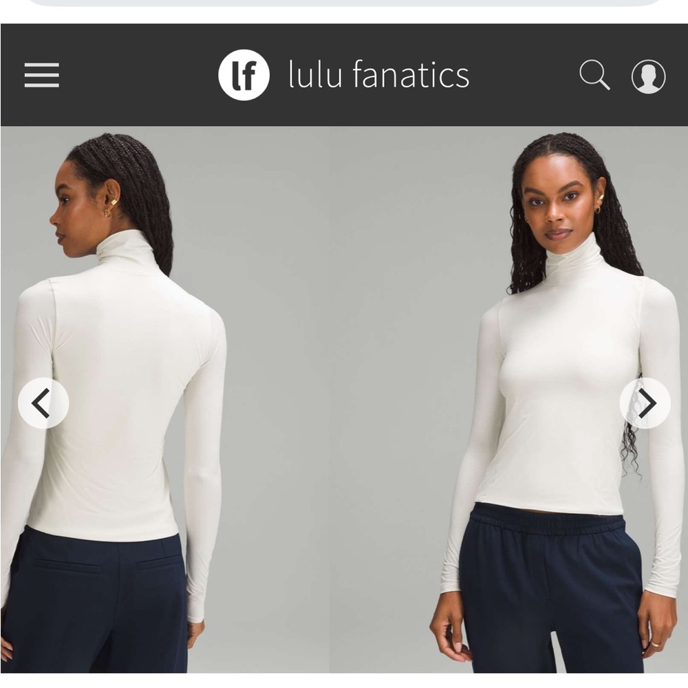 Lululemon Wundermost Ultra-Soft Nulu Long-Sleeve Turtleneck Sz XL Bone Align